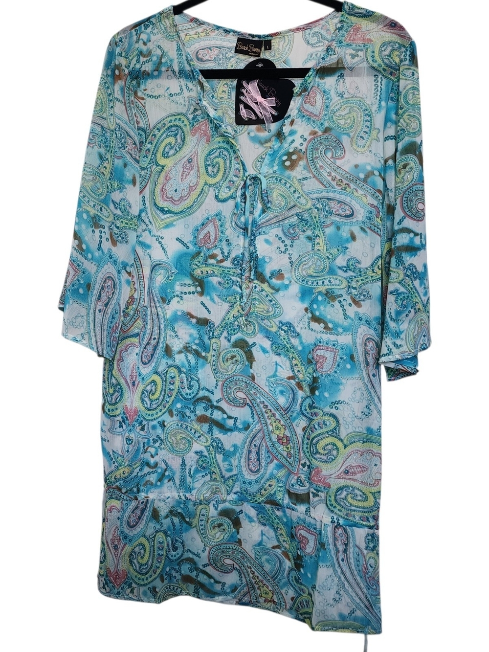 Beach Bunny Aqua Paisley Swim Coverup Tunic